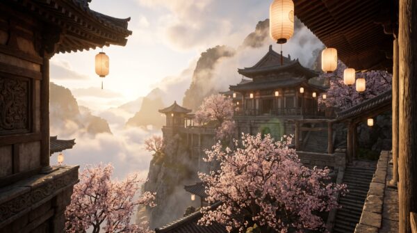 Ancient Mountain Temple Wallpaper